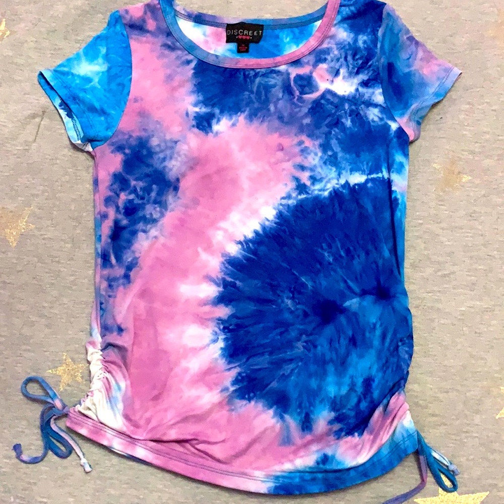 Tie dye drawstring top
